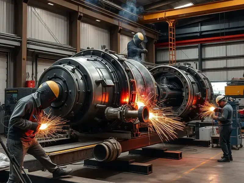 Large industrial equipment fabrication project for manufacturing facility