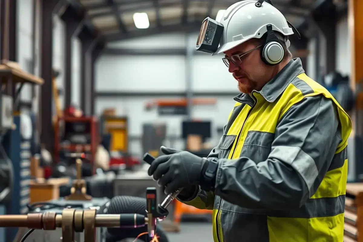 Quality control inspection in welding fabrication shop