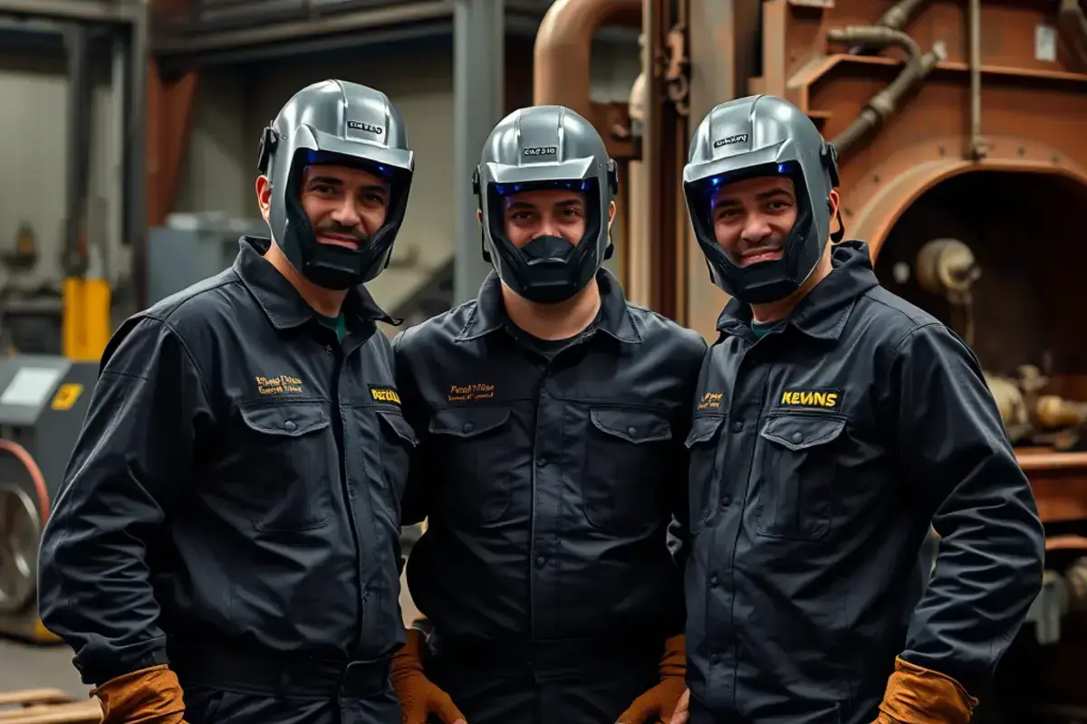 Mc Cullough Welding team working together in their New Knoxville workshop